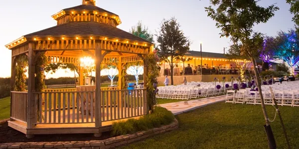 Gazebo with Chairs set up