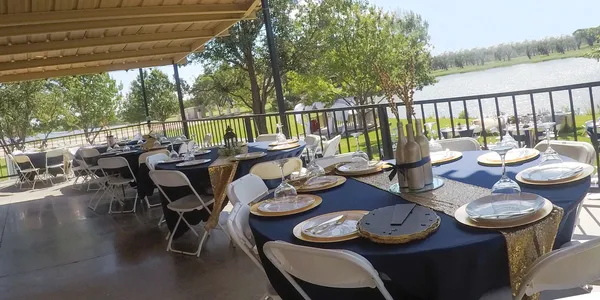 Tables set on patio
